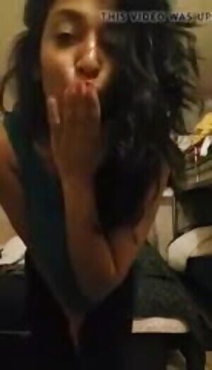 Showing off her big boobs