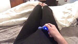 this vibe + caged clitty = squirmy legs. kik:thatbitch123455