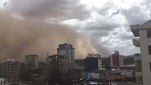 Sandstorm over Nairobi city today