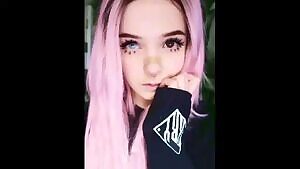 Rubbed my wet cock all over cute goth teen's face while watching Alex Mae get fucked.