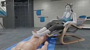 Wii Fit Trainer testing your stamina,