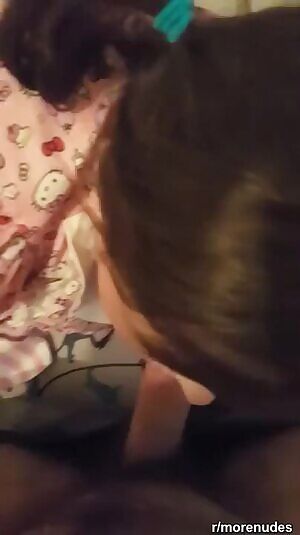Young girl sucks cock