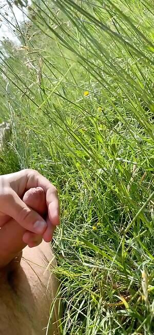 cum outside totally naked