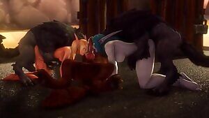 Alori & Ziahna getting mounted