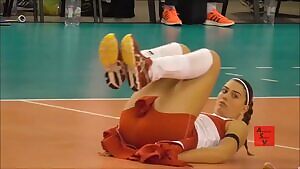 Ceren Kestirengöz - Turkish volleyball player warming up