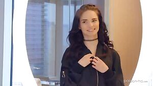 Lana Adams getting ready for her scene.