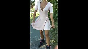 Braless while rollerblading
