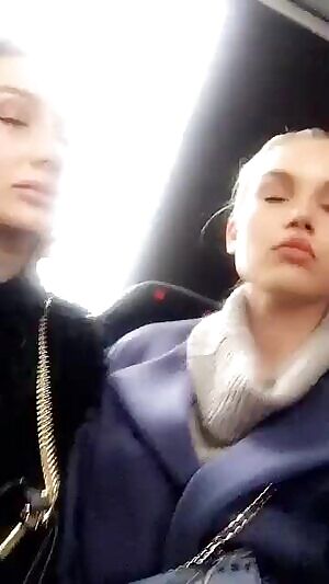 Two friends share a moment