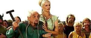 Tall Adriana Karembeu cleavage in Asterix at the Olympic Games