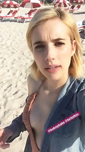 Emma Roberts is craving a MFM threesome tonight...