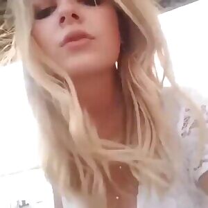 Jackie Evancho showing some cleavage.