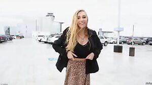Happily Dropping Titties Outdoors