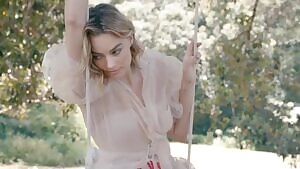 A quiet day in paradise with Margot Robbie. Dream wife.