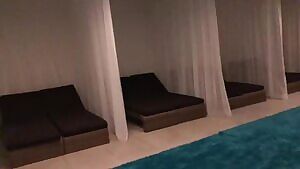 Public sex at the spa