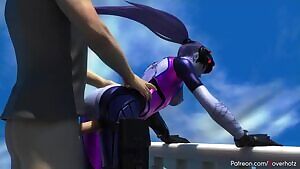 Widow at the balustrade