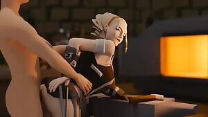 Linza at the forge