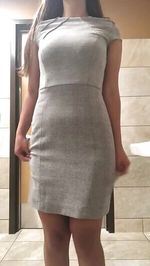 Cooling down in the work bathroom