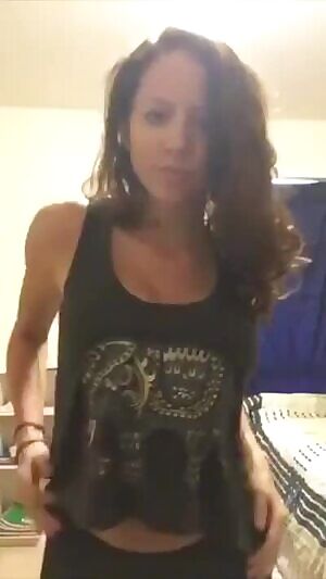 Busty homemade striptease