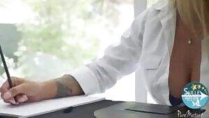 When the Blonde Teacher Can't Hold The Cock!