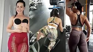 Fitness chick with an amazing bubble butt