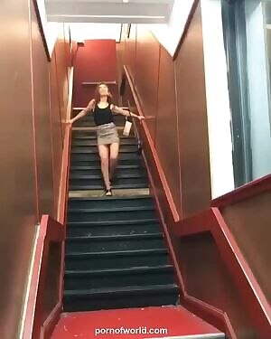 as I gracefully go down these stairs. Drunk and Stairs and a Thong. To gracefully come down the stairs. Gotta love the indecisive type