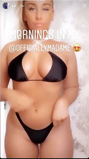 Sexy blonde showing off