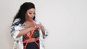 She's shocked that her bikini can't contain those monsters 🤣