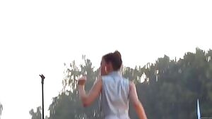 2010 Eurovision winner Lena Meyer Landrut had some sweet underbun action at this show in Berlin