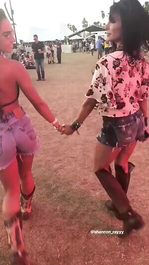 Jean shorts w/ mom