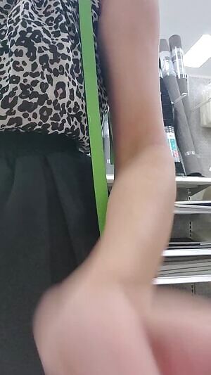 Very shy titty reveal at target