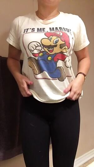 My ave mario tee featuring the girls for titty tuesday ;) anyone else a mario fan?