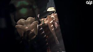 Claire getting pounded while Ada masturbates