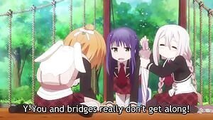 Girls crossed the line when crossing the bridge