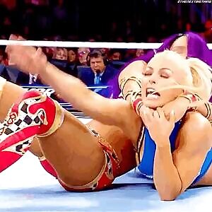 Mandy Rose being Sasha banks’ bitch and tapping to the bank statement