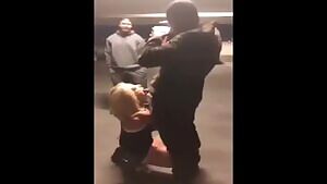 Slutty wife sucks BBC in public while cuckold husband records