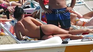Topless Beach Bottom Jiggle