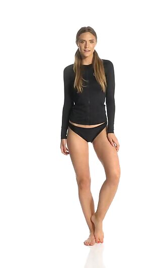 Roxy Essentials long-sleeve full-zip rashguard