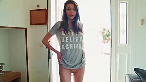 Mila Azul touching herself