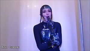 Milky deepthroat gagging camgirl Nina