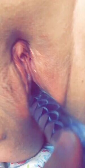 Sloppy play with glass dildo