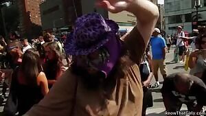 Dildo Wars, an event aimed at raising STD and HIV awareness, NYC.