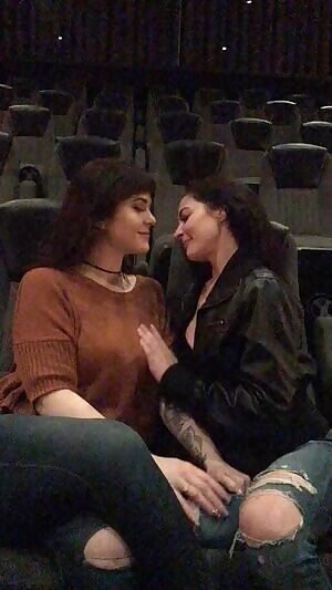 Emily lynne going crazy in the cinema