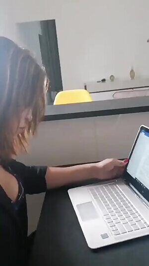 That's how she thanks him for fixing her laptop