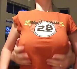 Fake boob drop w/ dry hump and grab
