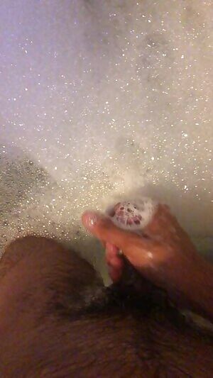 Stroking my semi in the tub