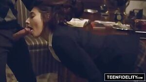 Schoolgirl Sucks Her Teacher