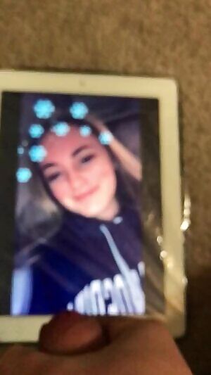 Cumshot on a hot blonde