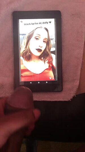 Harley Quinn Smith in black lipstick makes black cock cum