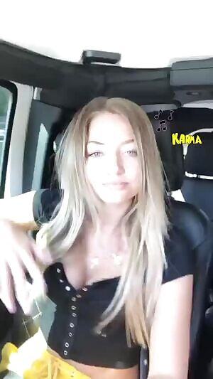 in the car