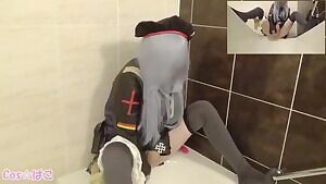 Cosplay Solo Masturbate in the Bathroom